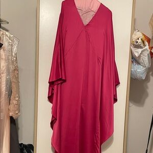 Elegant Magenta Long Sleeve Dress